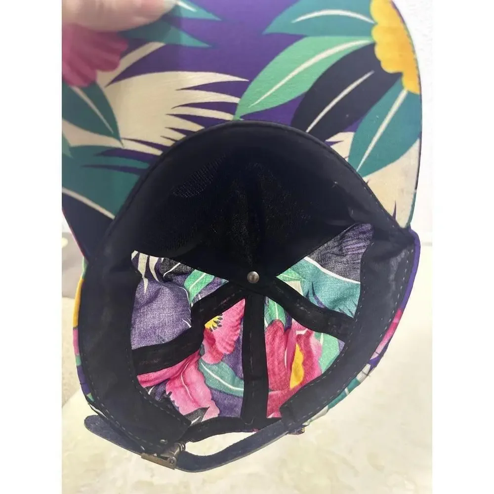 VTG Rare 1980s Coors Bicycle Classic Floral Strapback Hat Retro Cycling Hawaii